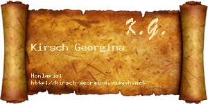 Kirsch Georgina névjegykártya