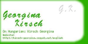 georgina kirsch business card